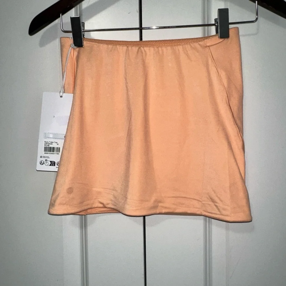 Lululemon Wundermost Ultra Soft Nulu Tube Top M Orange NWT - Picture 5 of 6